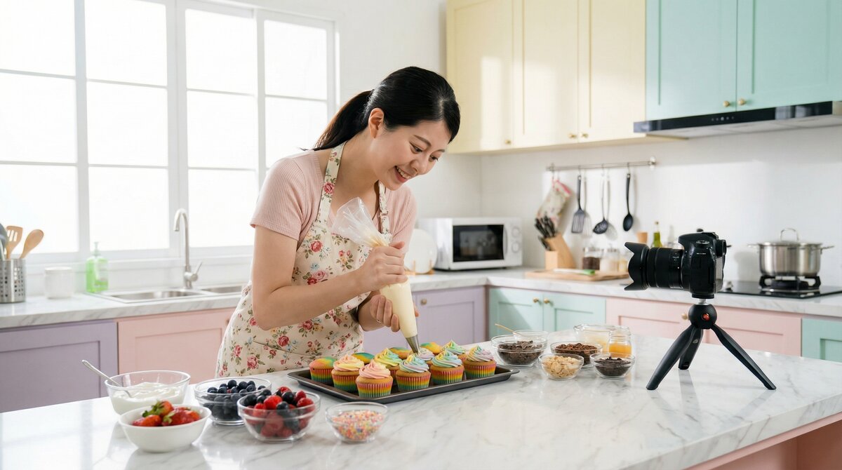 反差母狗美食视频